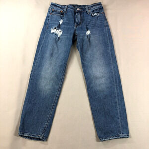 Lucky Brand Womens Jeans 2/26 Blue Sienna Slim Boyfriend Distressed Ankle Crop
